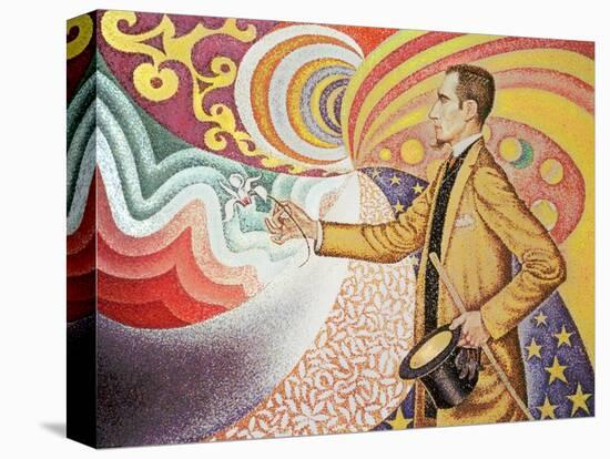 Against the Enamel of Background Rhythmic with Beats and Angels-Paul Signac-Stretched Canvas