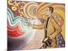 Against the Enamel of Background Rhythmic with Beats and Angels-Paul Signac-Mounted Giclee Print