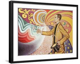 Against the Enamel of Background Rhythmic with Beats and Angels-Paul Signac-Framed Giclee Print