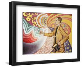 Against the Enamel of Background Rhythmic with Beats and Angels-Paul Signac-Framed Premium Giclee Print