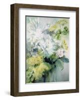 Agapanthus Molucela Arrangement in a Glass Vase-Karen Armitage-Framed Giclee Print