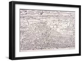 Agas' Map of London, C1561-null-Framed Giclee Print