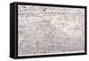 Agas' Map of London, C1561-null-Framed Stretched Canvas