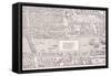 Agas' Map of London, C1561-null-Framed Stretched Canvas