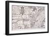 Agas' Map of London, C1561-null-Framed Giclee Print