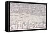 Agas' Map of London, C1561-null-Framed Stretched Canvas