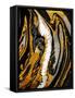 Agate Crystal. Golden Swirl, Artistic Design. the Revival of Oriental Ancie-CARACOLLA-Framed Stretched Canvas