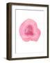 Agate Slice-Peach & Gold-Framed Art Print