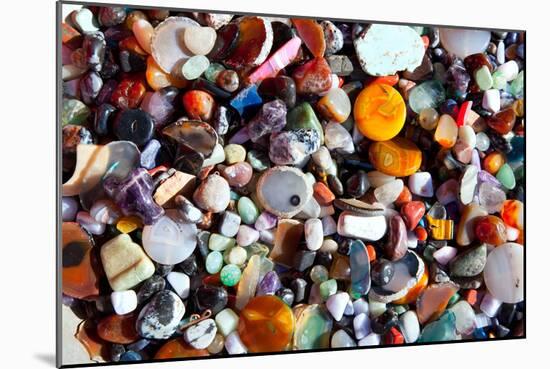 Agate Stone with Many Colorful Mineral Quartz Rock Crystal-holbox-Mounted Photographic Print