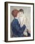 Agatha and Her Child, 1891-Mary Cassatt-Framed Premium Giclee Print