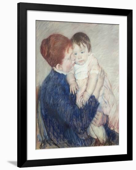 Agatha and Her Child, 1891-Mary Cassatt-Framed Giclee Print