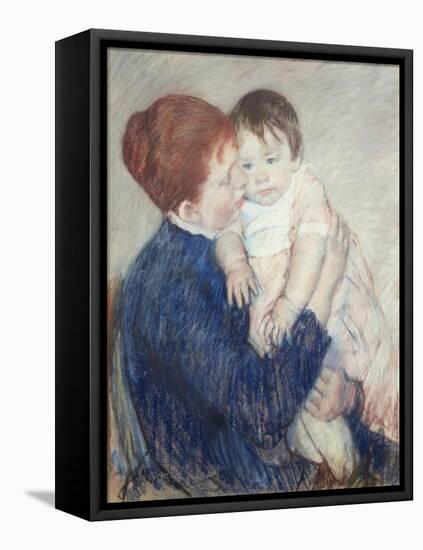 Agatha and Her Child, 1891-Mary Cassatt-Framed Stretched Canvas