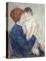 Agatha and Her Child, 1891-Mary Cassatt-Stretched Canvas