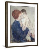 Agatha and Her Child, 1891-Mary Cassatt-Framed Giclee Print