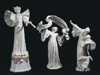 Three Art Nouveau Style Statuettes of Female Figures of Triumph-Agathon Leonard-Stretched Canvas