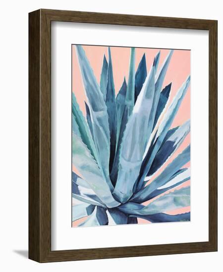 Agave with Coral-Alana Clumeck-Framed Art Print