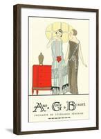 AGB French Fashion Illustration-null-Framed Art Print