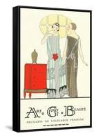 AGB French Fashion Illustration-null-Framed Stretched Canvas