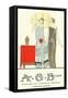 AGB French Fashion Illustration-null-Framed Stretched Canvas