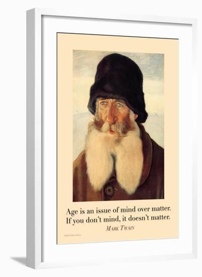 Age is an Issue of Mind over Matter-null-Framed Art Print