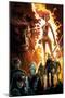 Age of Apocalypse No.1 Cover: Phoenix Standing and Flaming, with Wolverine and Others-Humberto Ramos-Mounted Poster