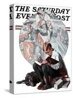 "Age of Romance" Saturday Evening Post Cover, November 10,1923-Norman Rockwell-Stretched Canvas