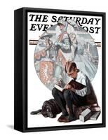 "Age of Romance" Saturday Evening Post Cover, November 10,1923-Norman Rockwell-Framed Stretched Canvas