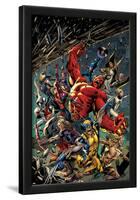 Age of Ultron #5 Cover: Red Hulk, Captain America, Storm, Iron Man, Moon Knight, Hawkey, Wolverine-Bryan Hitch-Lamina Framed Poster