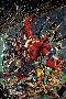 Age of Ultron #5 Cover: Red Hulk, Captain America, Storm, Iron Man, Moon Knight, Hawkey, Wolverine-Bryan Hitch-Lamina Framed Poster