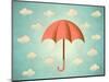 Aged Card with Umbrella-Swill Klitch-Mounted Art Print