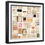 Aged Paper Sheets, Books, Pages and Old Postcards Isolated on White Background-LiliGraphie-Framed Photographic Print