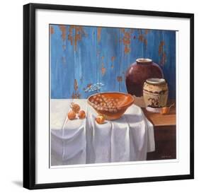 Aged Pots with Onions-Karin Valk-Framed Art Print