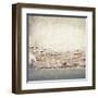 Aged Street Wall Background, Texture-donatas1205-Framed Art Print