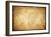 Aged Treasure Map Background-Andrey_Kuzmin-Framed Art Print