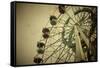 Aged Vintage Photo of Carnival Ferris Wheel with Toned F/X-Kuzma-Framed Stretched Canvas