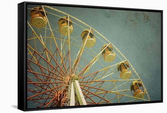Aged Vintage Photo of Carnival Ferris Wheel with Toned F/X-Kuzma-Framed Stretched Canvas