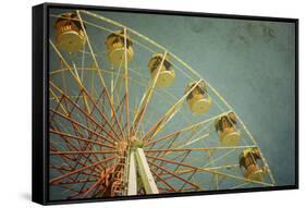 Aged Vintage Photo of Carnival Ferris Wheel with Toned F/X-Kuzma-Framed Stretched Canvas