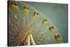 Aged Vintage Photo of Carnival Ferris Wheel with Toned F/X-Kuzma-Stretched Canvas