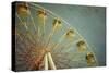 Aged Vintage Photo of Carnival Ferris Wheel with Toned F/X-Kuzma-Stretched Canvas