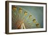 Aged Vintage Photo of Carnival Ferris Wheel with Toned F/X-Kuzma-Framed Photographic Print