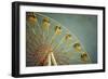 Aged Vintage Photo of Carnival Ferris Wheel with Toned F/X-Kuzma-Framed Photographic Print