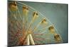 Aged Vintage Photo of Carnival Ferris Wheel with Toned F/X-Kuzma-Mounted Photographic Print