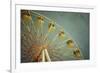 Aged Vintage Photo of Carnival Ferris Wheel with Toned F/X-Kuzma-Framed Photographic Print