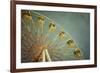 Aged Vintage Photo of Carnival Ferris Wheel with Toned F/X-Kuzma-Framed Photographic Print