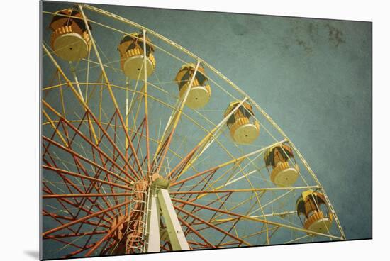 Aged Vintage Photo of Carnival Ferris Wheel with Toned F/X-Kuzma-Mounted Photographic Print