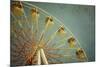 Aged Vintage Photo of Carnival Ferris Wheel with Toned F/X-Kuzma-Mounted Photographic Print