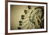 Aged Vintage Photo of Carnival Ferris Wheel with Toned F/X-Kuzma-Framed Photographic Print