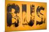 Aged Yellow Bus Sign-Mr Doomits-Mounted Photographic Print