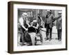 Agents pour liquor into sewer following a raid during the height of prohibition, New York, 1921-null-Framed Photographic Print