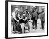 Agents pour liquor into sewer following a raid during the height of prohibition, New York, 1921-null-Framed Photographic Print